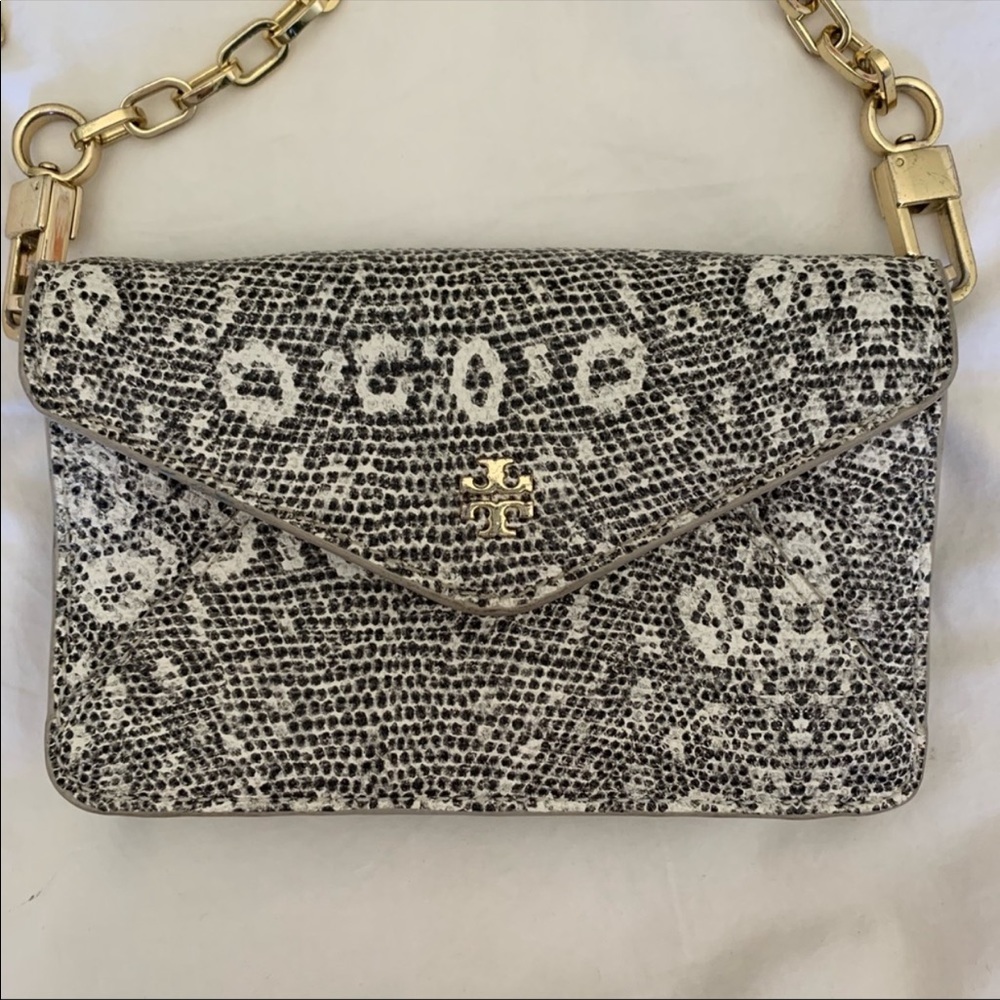 Tory Burch snakeskin crossbody purse